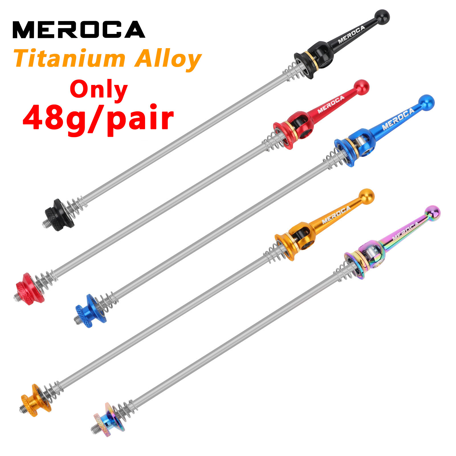 Bicycle Wheel Skewers MTB Road Bike QR Quick Release TITANIUM Front Rear Set