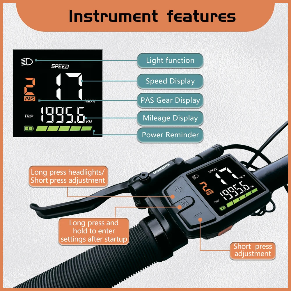 DZ41 E-bike LCD Display for BBS01B BBS02B BBSHD Mid Motor Hub Motor 5PIN Female