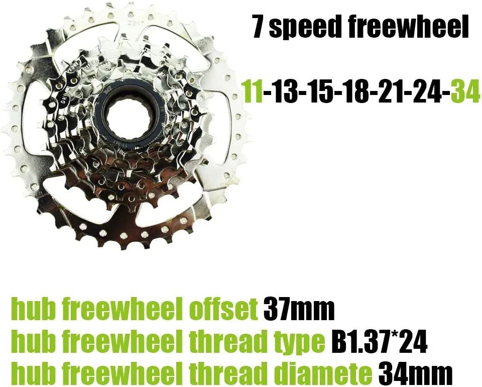 DRIFT MANIAC E-Bike Freewheel 7 Speeds 11-28/11-34T Teeth EPOCH Color: 7S-11-34T