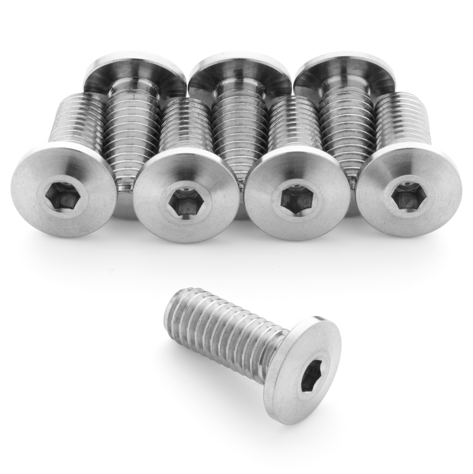 12x 1.2g Ultra-Low Profile Titanium Bottle Cage Bolts M5x12mm from Terske