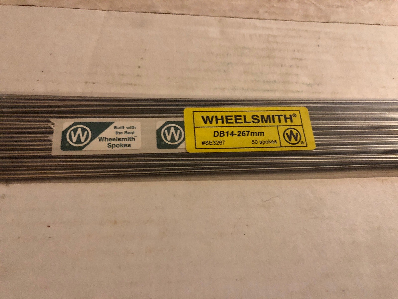 Wheelsmith DB14 267mm Silver Double Butted Spokes Bag of 50