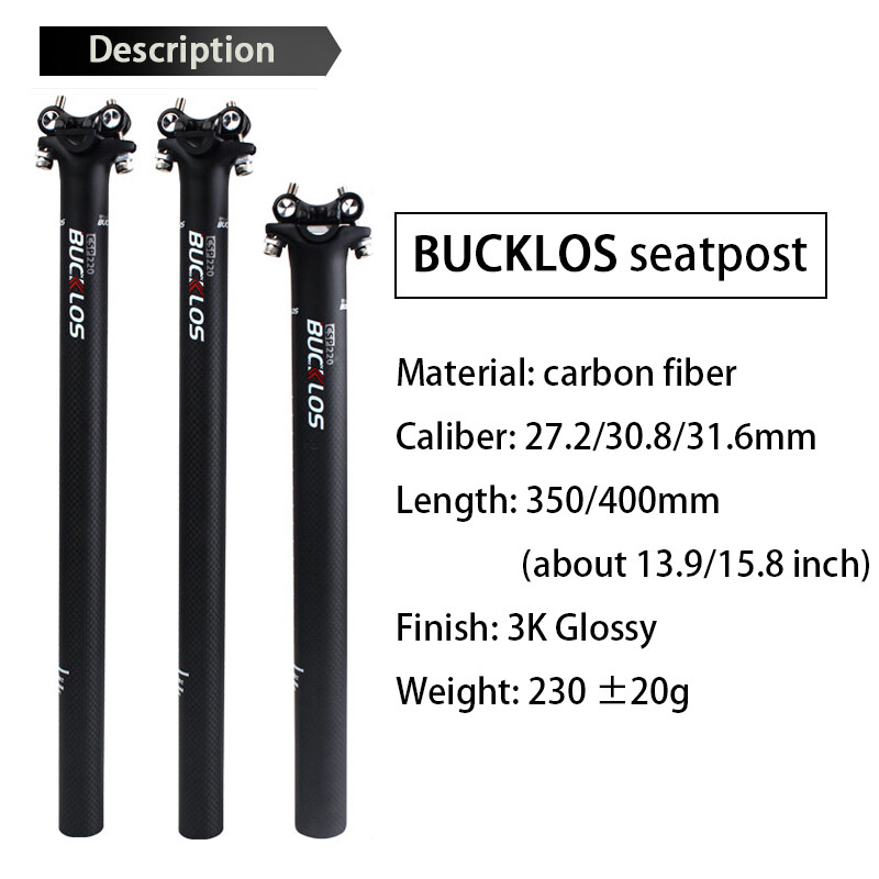 BUCKLOS/TOSEEK Seatpost 27.2/30.8/31.6mm Carbon/Aluminum Road MTB Bike Seat Tube