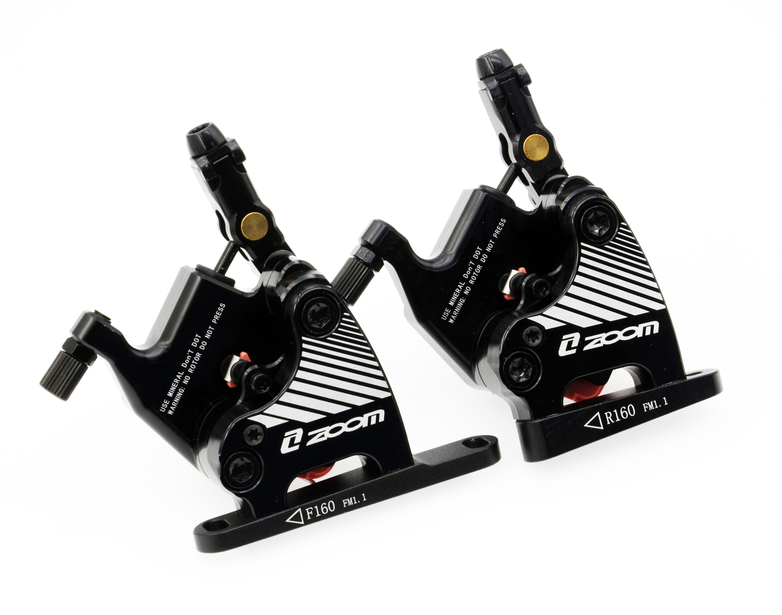 ZOOM HB110 Semi Hydraulic Flat Mount Disc Brake Caliper Set for Road Bike CX