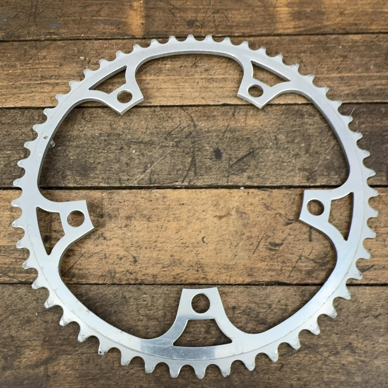 Vintage Campagnolo 52T Chainring 144 BCD 5-Arm Silver Road Bike 1980s 52 Tooth