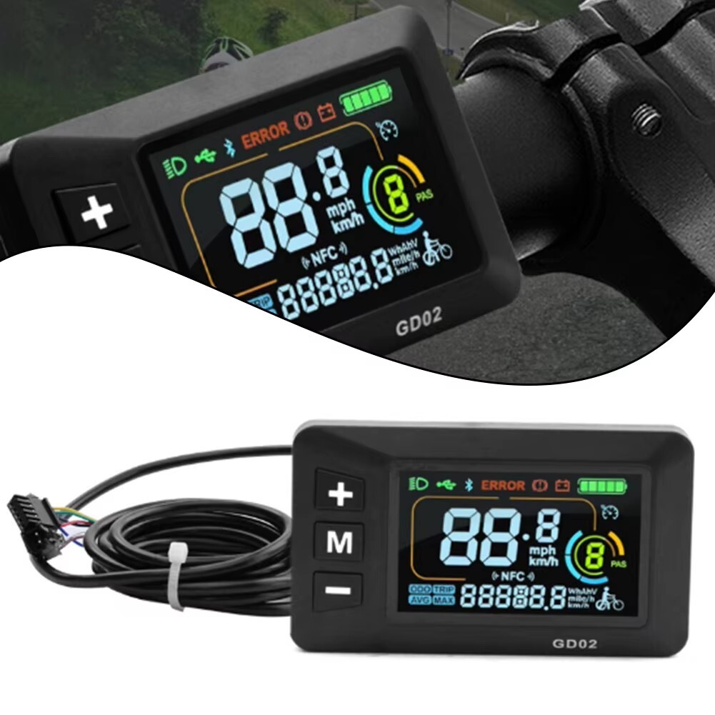 24/36/48/60V Bicycle Speed Color Gauge Waterproof Display 2/5 Pin SM&WP Plug