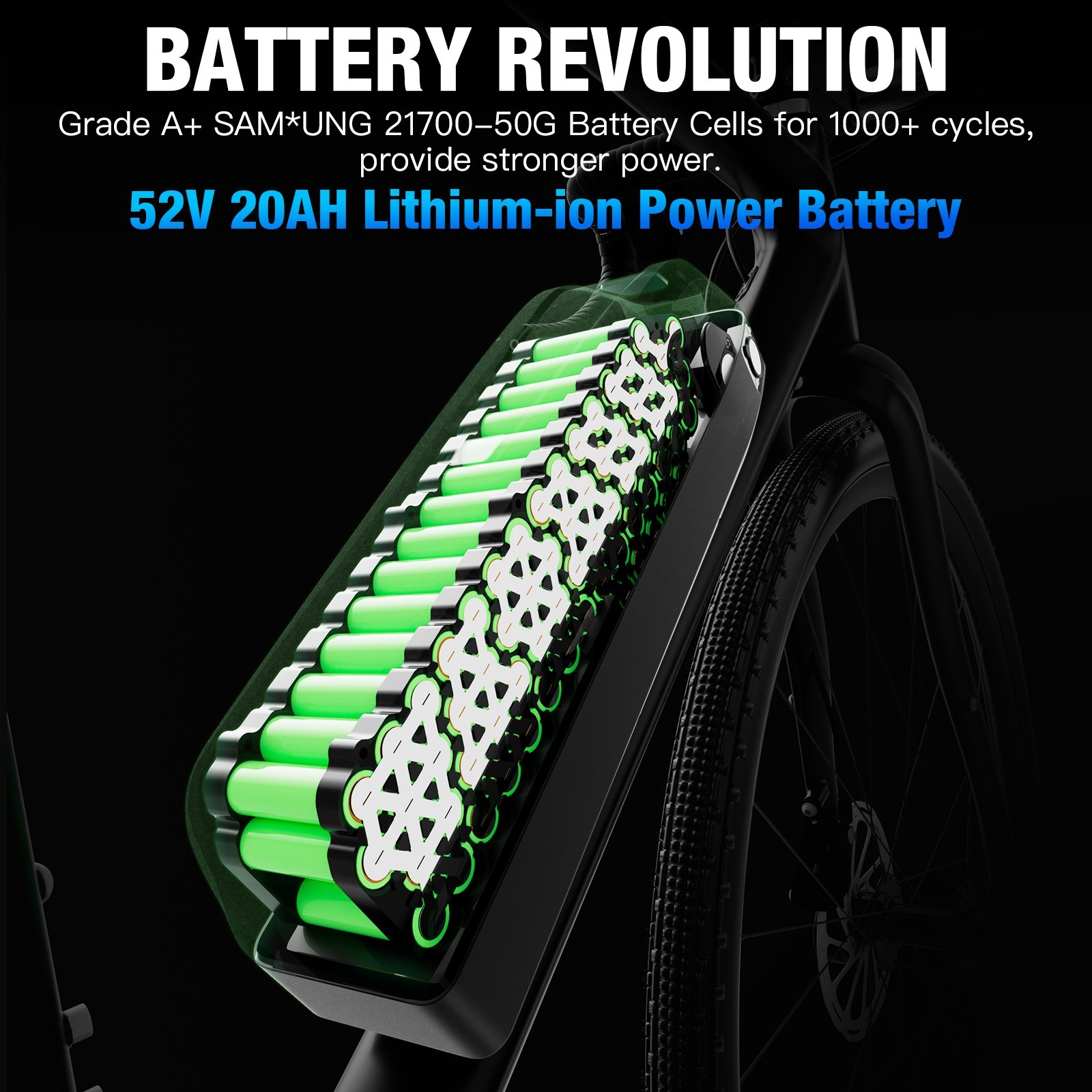 eBike Battery 52V 25Ah Electric Bicycle Lithium Hailong Battery 50A 100-2400W