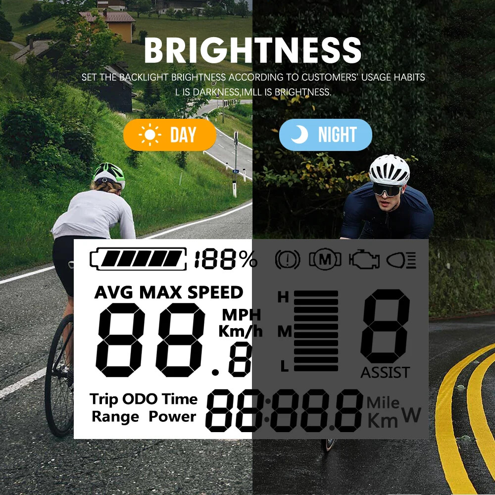 760S Electric Bicycle LCD Display for BBS01B/BBS02B/BBSHD Mid Motor CAN Protocol