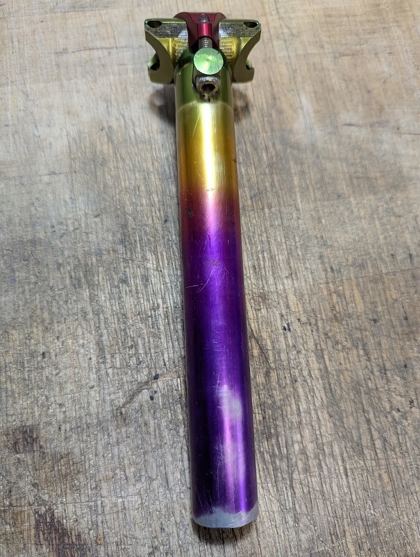 KOOKA 27.2mm seatpost in cool anodize rainbow colour