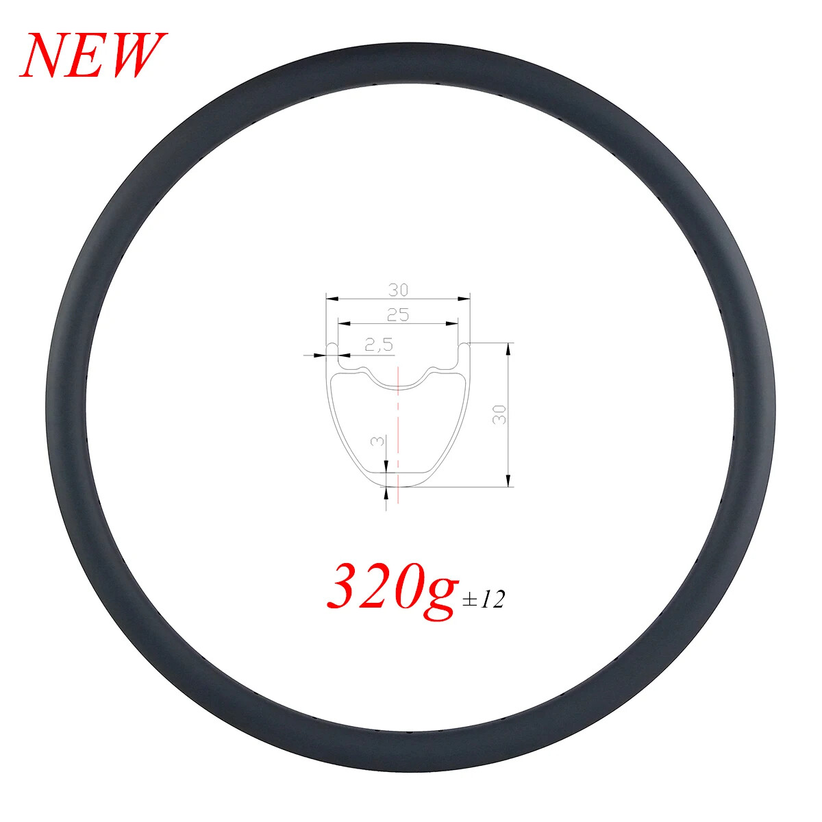 29er MTB XC Bike Clincher Tubeless Carbon Rim Hookless Gravel Wheel 24-32 Holes