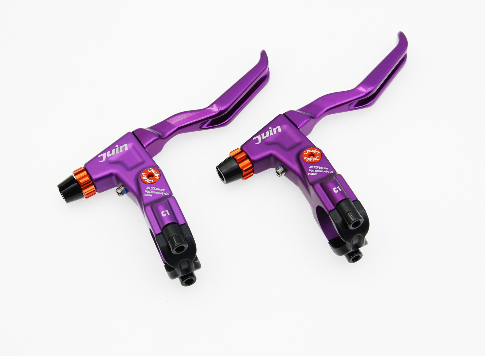 Juin Tech C1 eBike City Folding Biking Cable-Actuated Brake Lever Set Purple