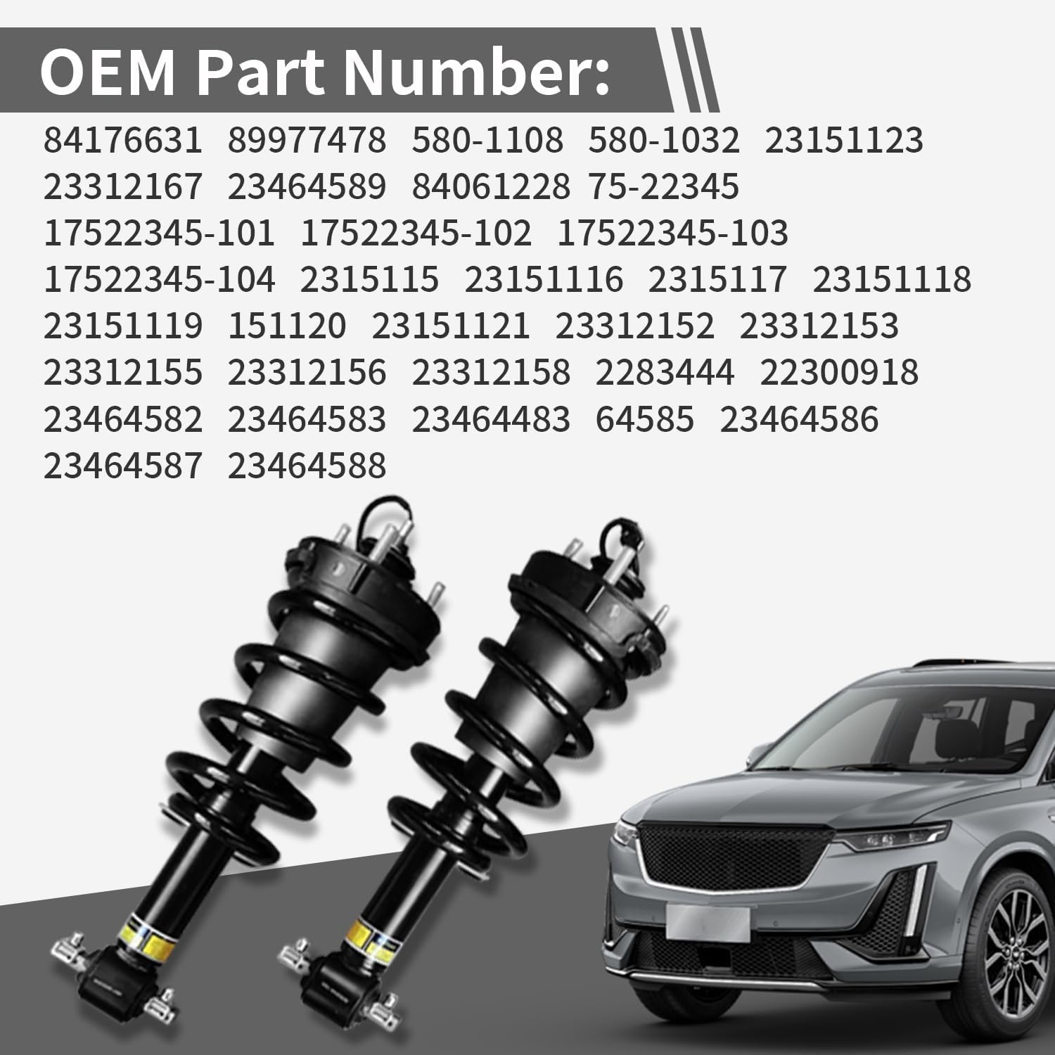 OEM Pair Front Shock Struts Assys Fit 2015-20 Escalade Yukon MagneRide 84176631
