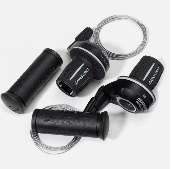 SRAM MRX Comp Twist Grip Front & Rear Shifter Set 3 X 6 Speed w/ Grips & Wires