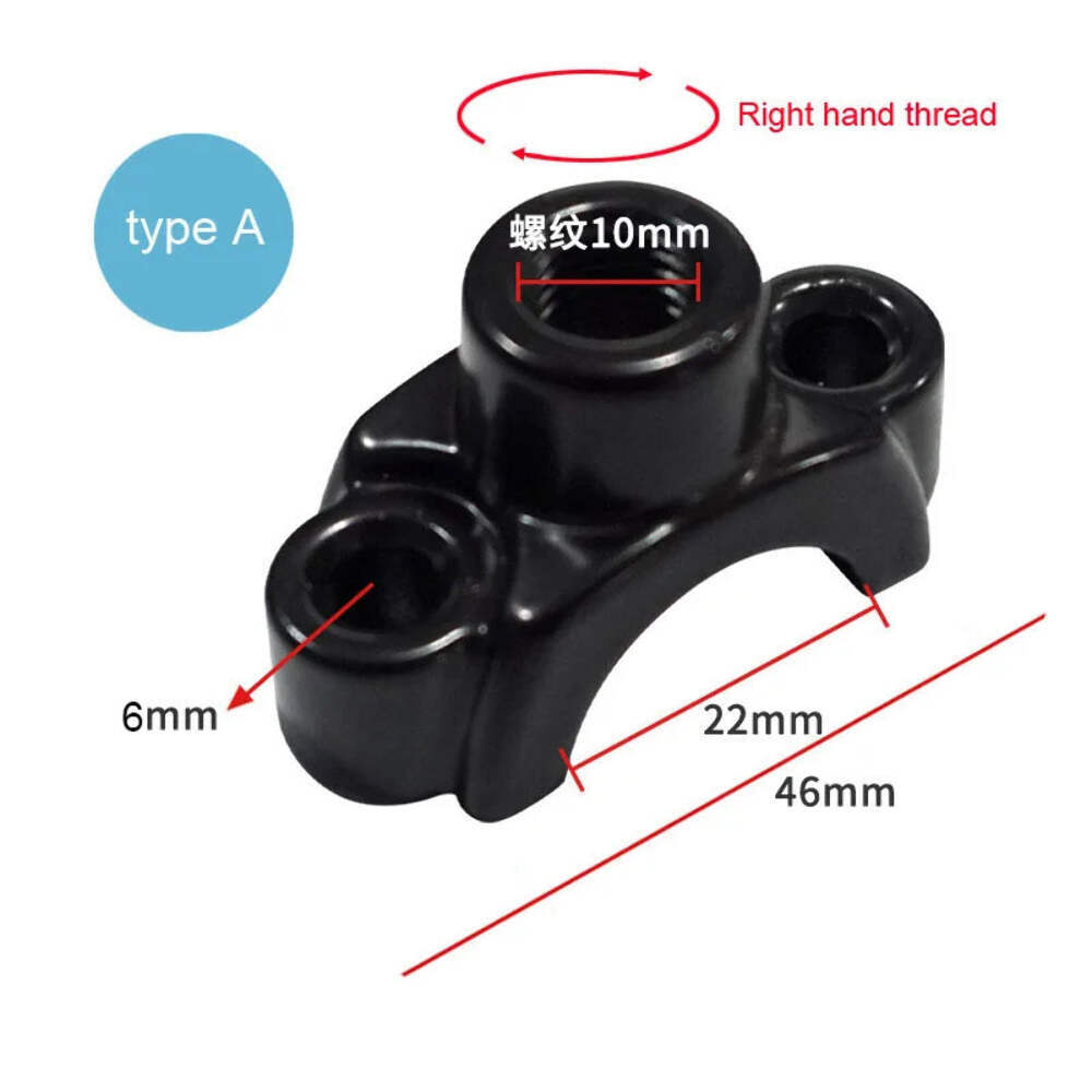 Motorcycle Master Cylinder Brake Lever Mirror Mount Clamp Rear View Mirror Holde