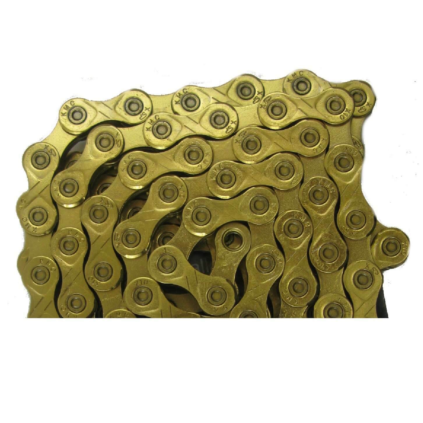 KMC X10 10 Speed Titanium/Gold Bike Stretchprf Chain fit Shimano SRAM Campagnolo