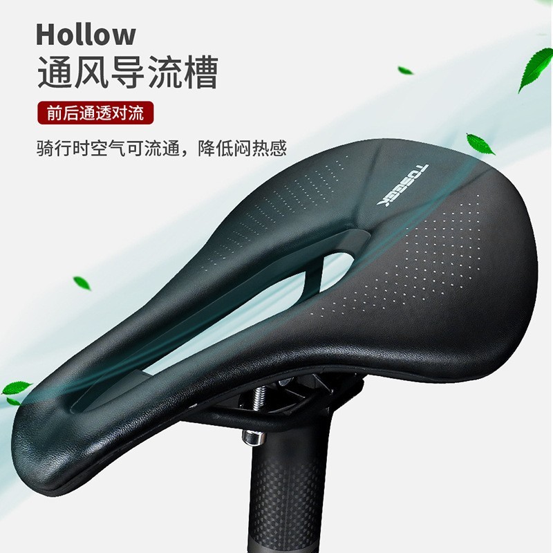 TOSEEK Bicycle Saddles Cushion Hollow Honeycomb Cycling Racing Road Bike Seats
