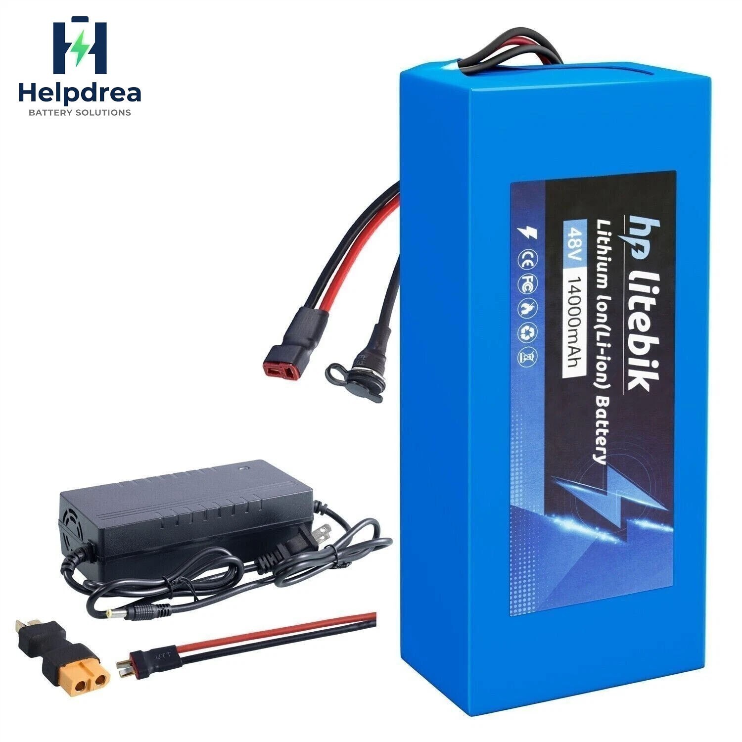 48V 14AH Rechargeable Ebike Battery for 100W-1500W Electric Bike Bicycle Scooter