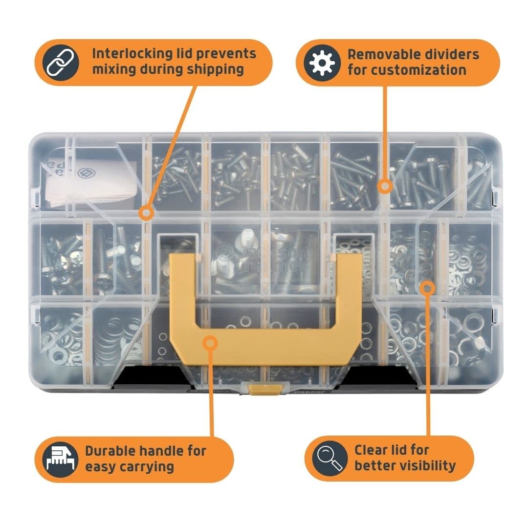Jackson Palmer 2251-Piece Hardware Assortment Kit Screws Nuts Bolts Washers