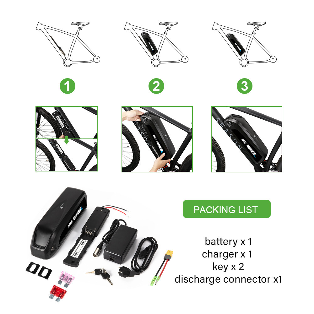 48V Lithium Battery 13Ah Hailong Ebike Battery Electric Bike Battery with USB
