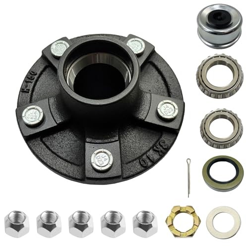 Sets Trailer Hub Kit 5 Bolt4.5″,Trailer Axle Kit for000 lb 5 Lug Fits 1-1/16″ 2