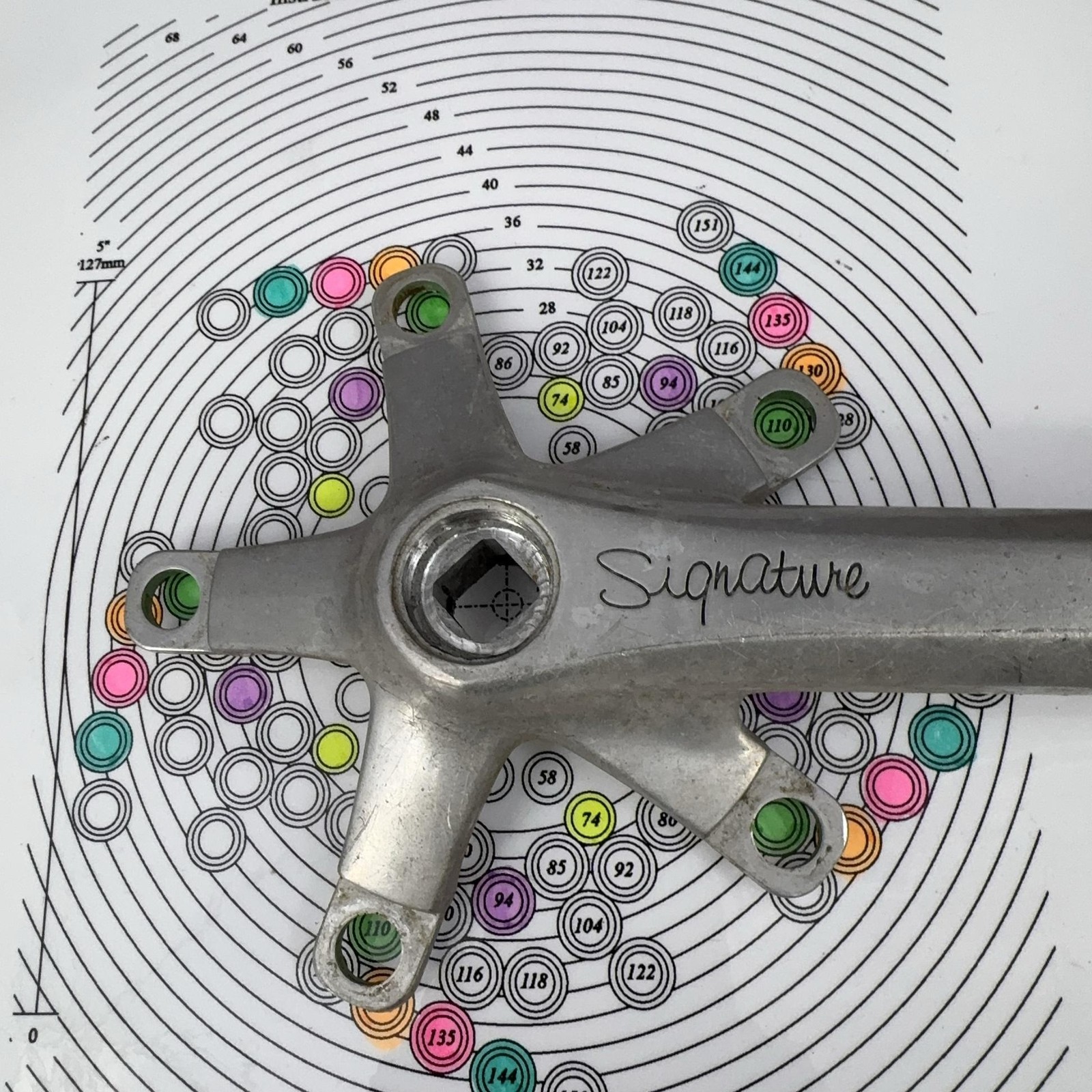 Vintage SR Signature Crankset 165mm 110 BCD Square Taper 165 Japan Road Bike