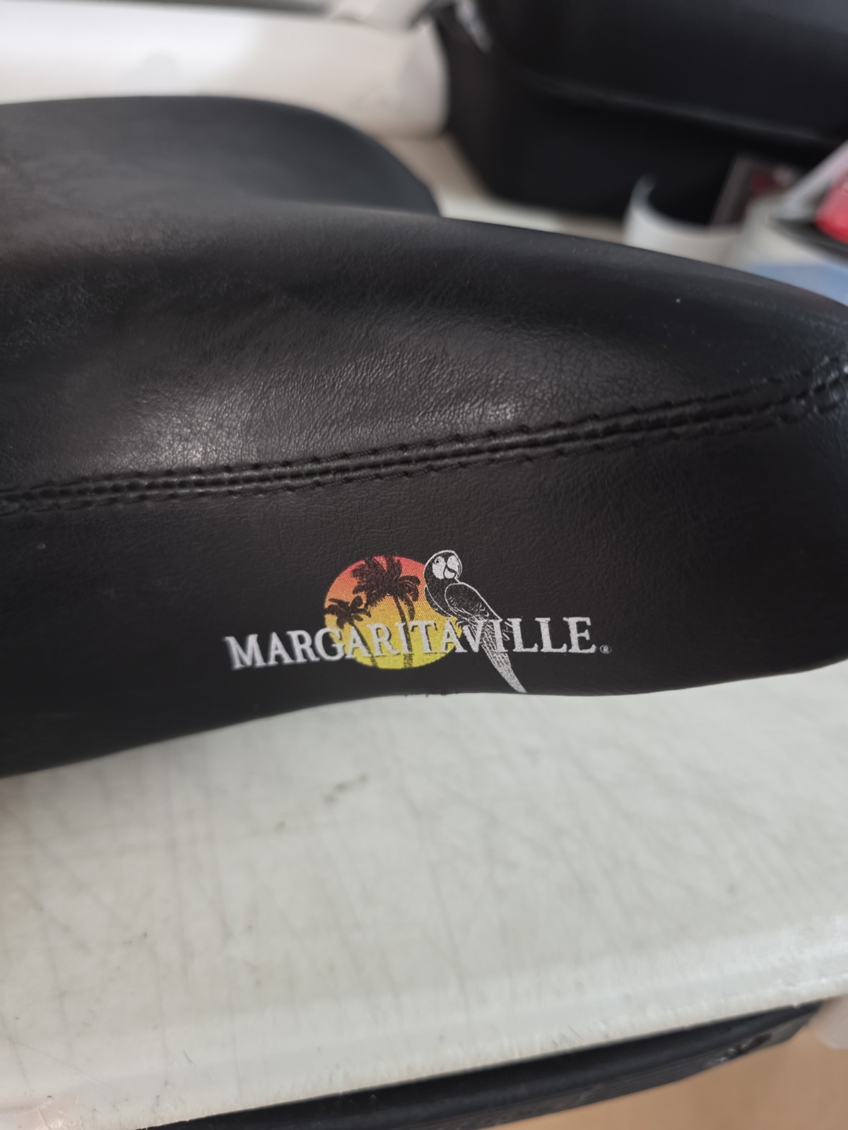 OEM Margaritaville Black Leather Bicycle Saddle/Seat Universal Fit Unisex Adult