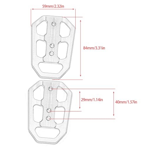 CNC Wide Foot Pegs,Motorcycle Footpegs Rest Wider For Standard Street Red