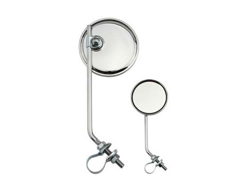 Bike Two Round Mirror All Chrome.