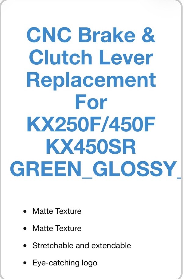 CNC Brake & Clutch Lever Replacement For KX250F/450F KX450SR GREEN_GLOSSY_KX