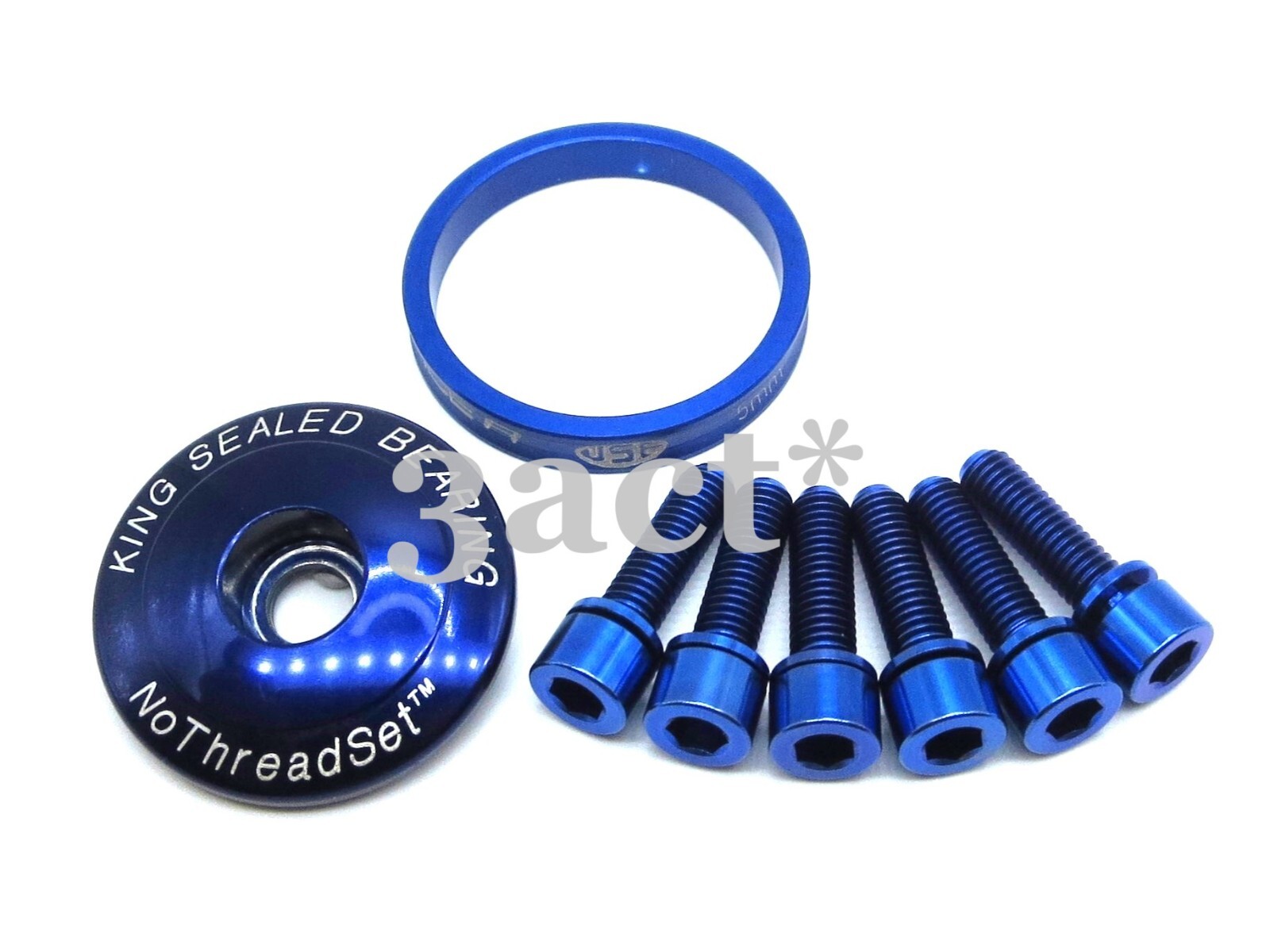 (M5 x 18mm – 6, M6 x 35mm) Titanium Bolt Ti Washer Blue – Thomson Elite X4 Stem