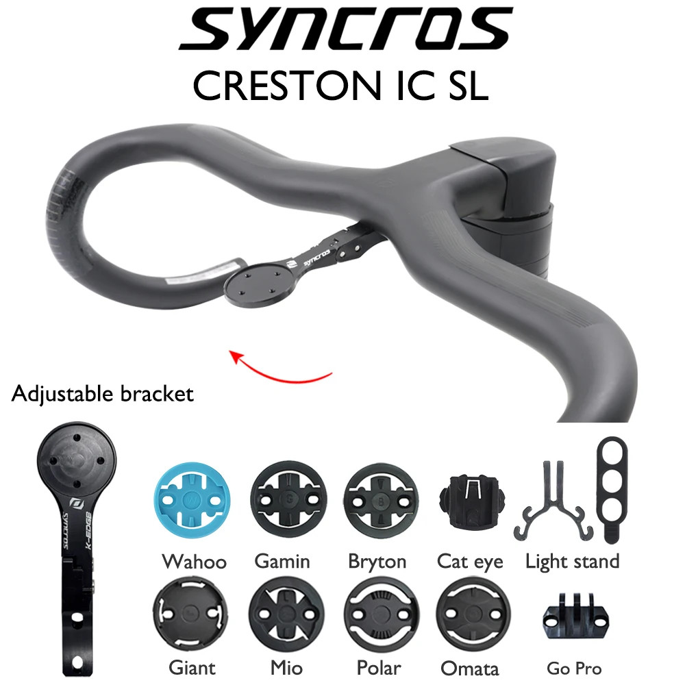 Syncros Carbon Handle Internal Routing Road Bike Integrated Drop Bar with Mount