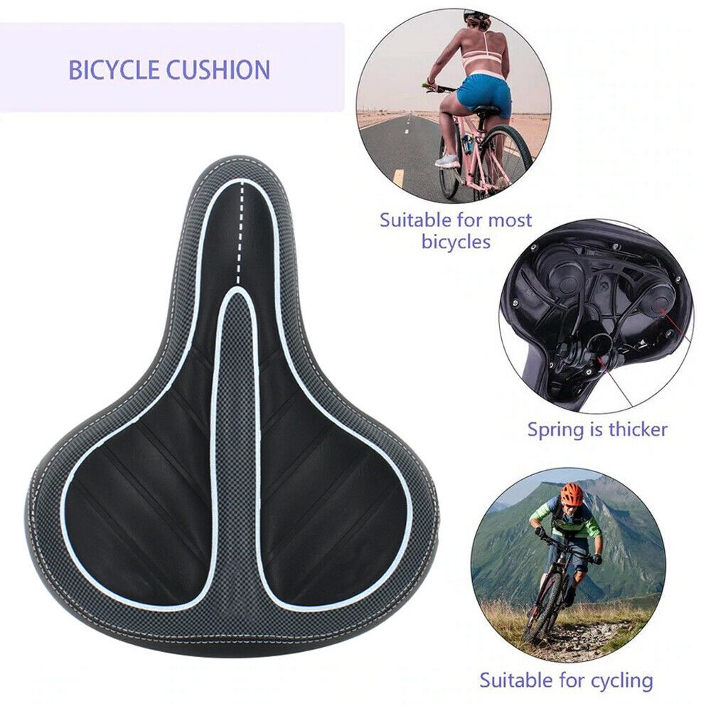 Comfort Wide Big Bum Soft Gel E-bike Bicycle Bike Saddle Seat Air Cushion Pad