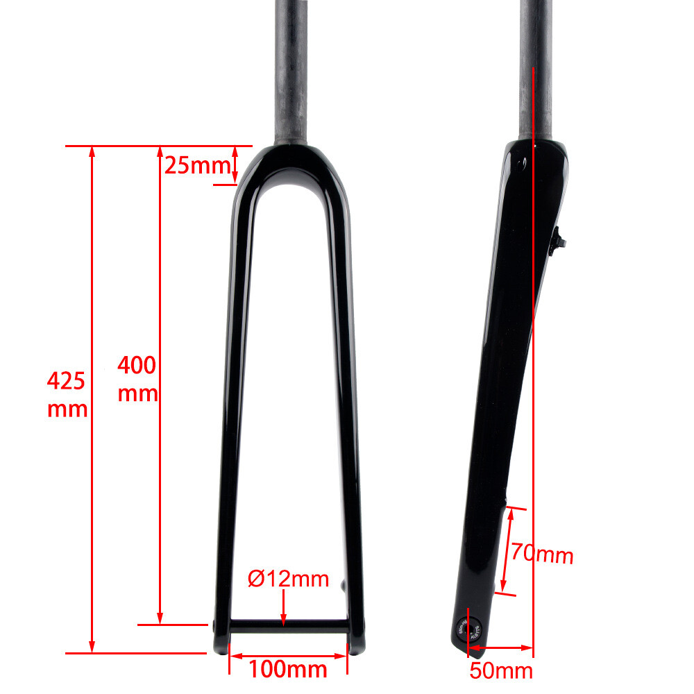 Full Carbon Gravel Road Bicycle Forks 700*42C QR or Thru Axle Disc Bike Fork
