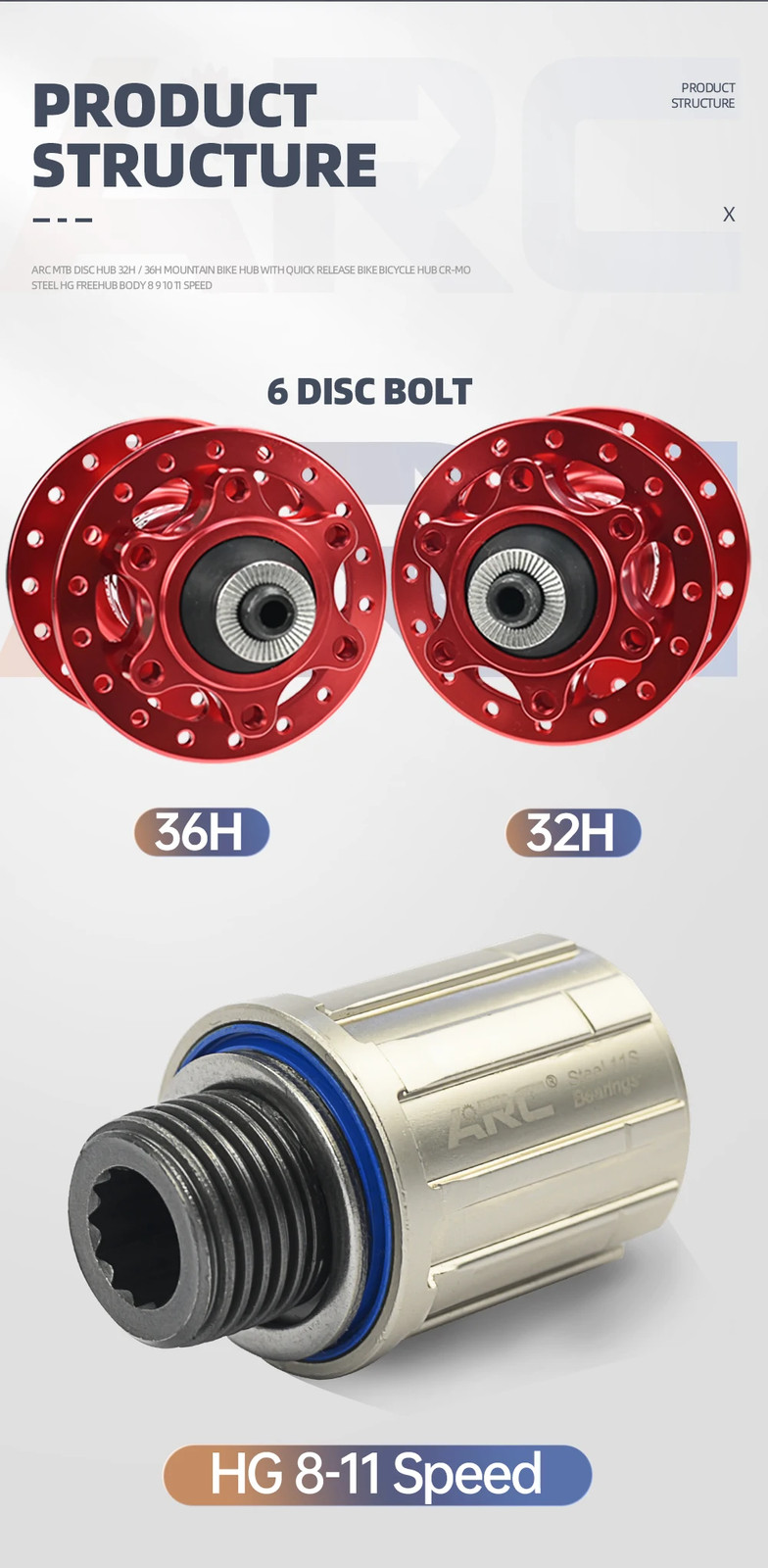 Mountain Bicycle Hub 3 Pawls 24 28 32 36 Holes for 8 9 10 11 12Speed Hubs