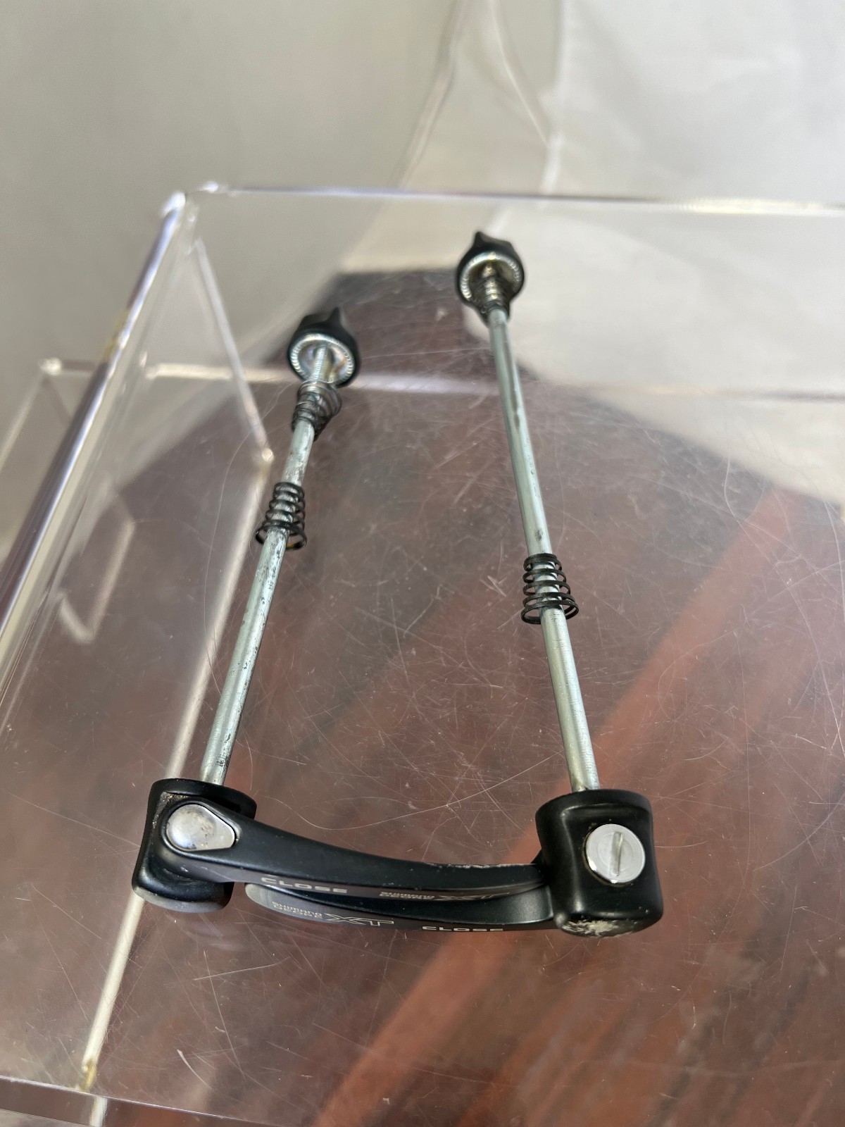 Vintage Shimano Deore XT Front Rear Wheel Skewer Set Retro MTB