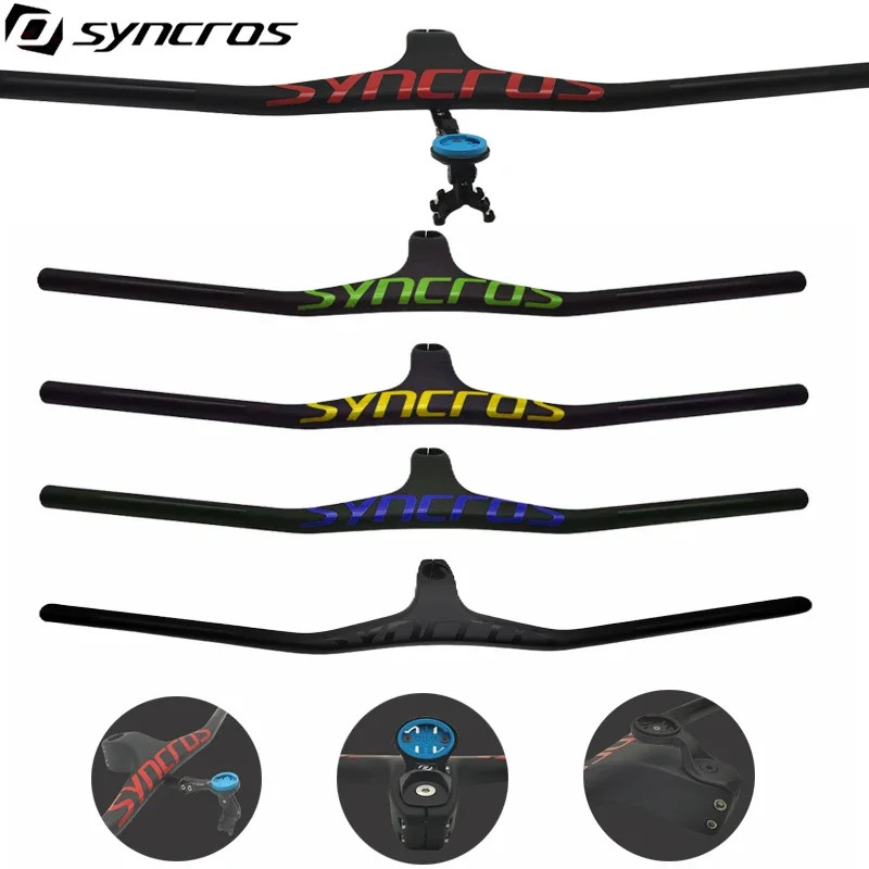 SYNCROS Mtb Handlebars 28.6Mm -17 Degree Carbon Integrated Cockpit Handlebar for