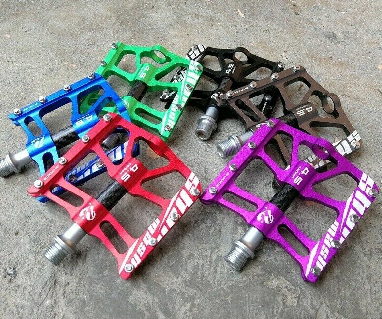 SHANMASHI MTB Road Anti-slip Flat Pedal XC Bike 3Bearings Tube Carbon Pedals