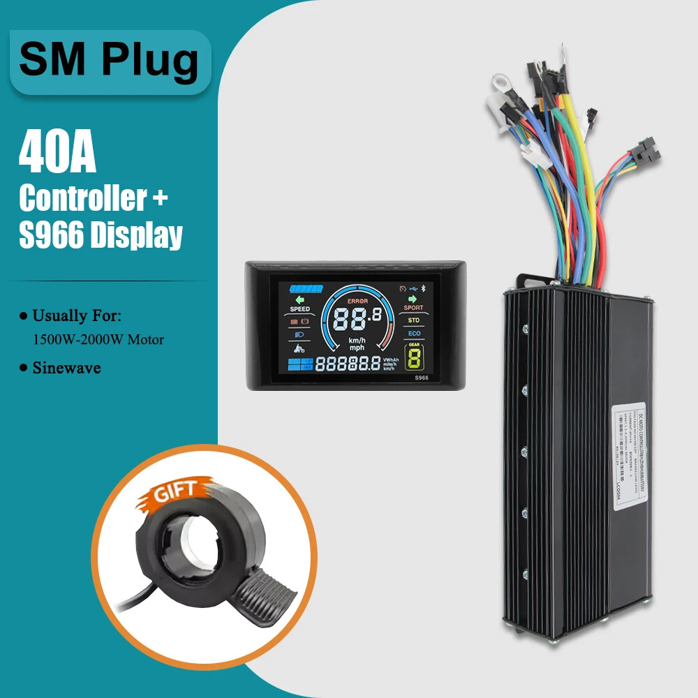 Electric Bike Three-Mode Sine Wave 36V 48V 17A-40A Controller with LCD Display