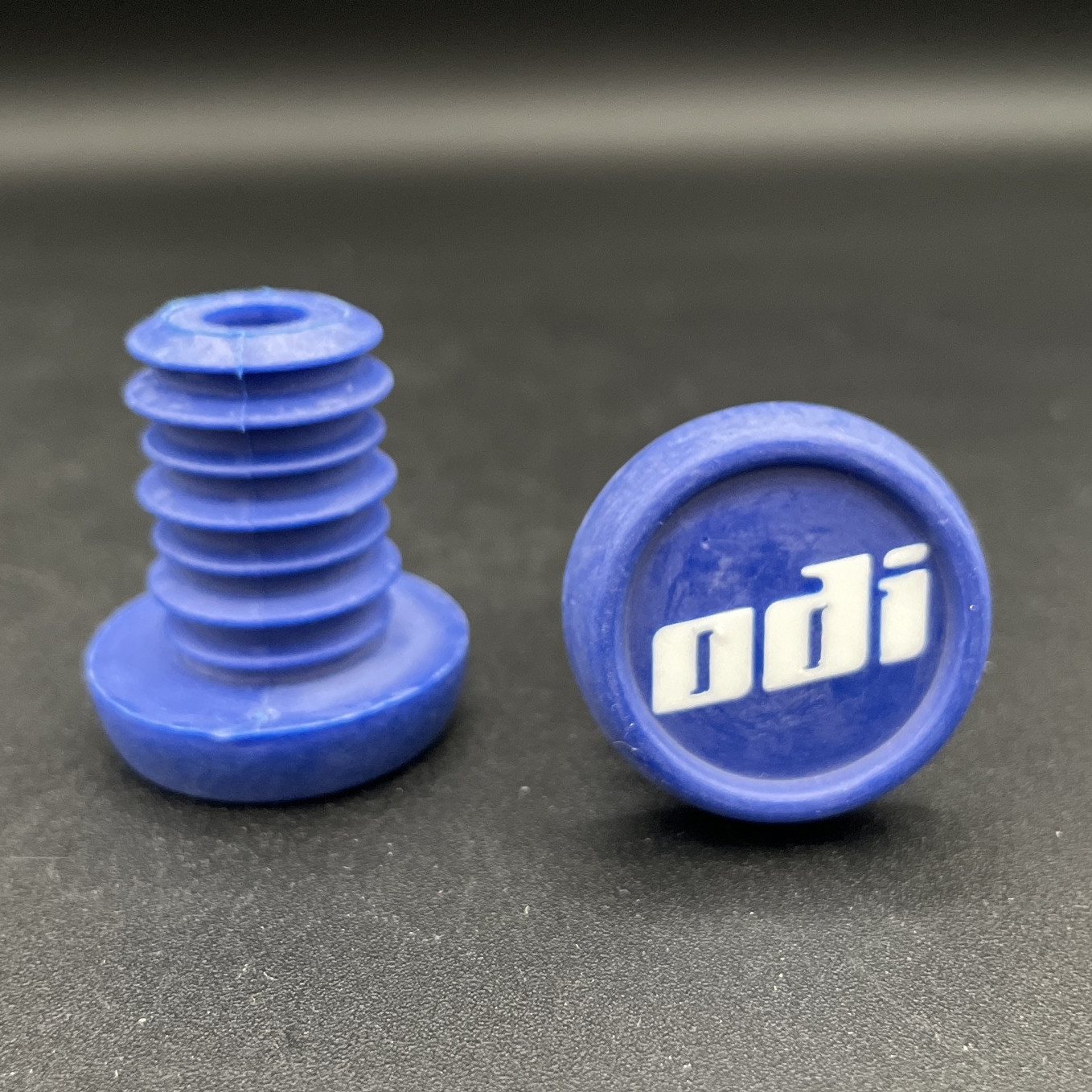 One PAIR ODI BMX Bicycle Nylon Handlebar Push-In Bar Ends Plugs – Blue