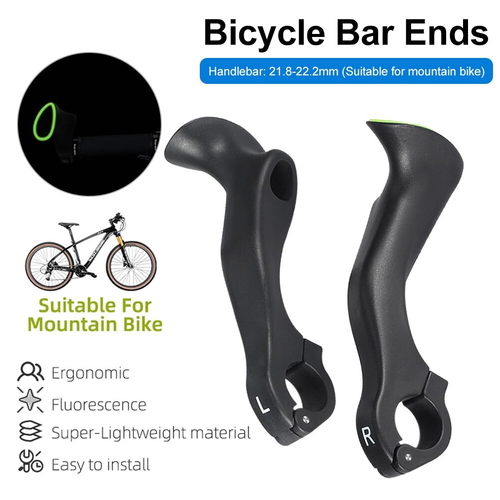2PC MTB Bike Ergonomic Handlebar Extender for 21.8-22.2mm Handlebar Bar End Grip