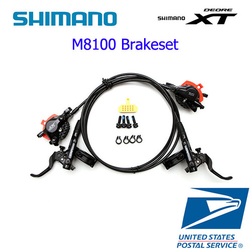 Shimano XT BR/BL-M8100 Hydraulic Disc Brake Set Levers Front+Rear MTB