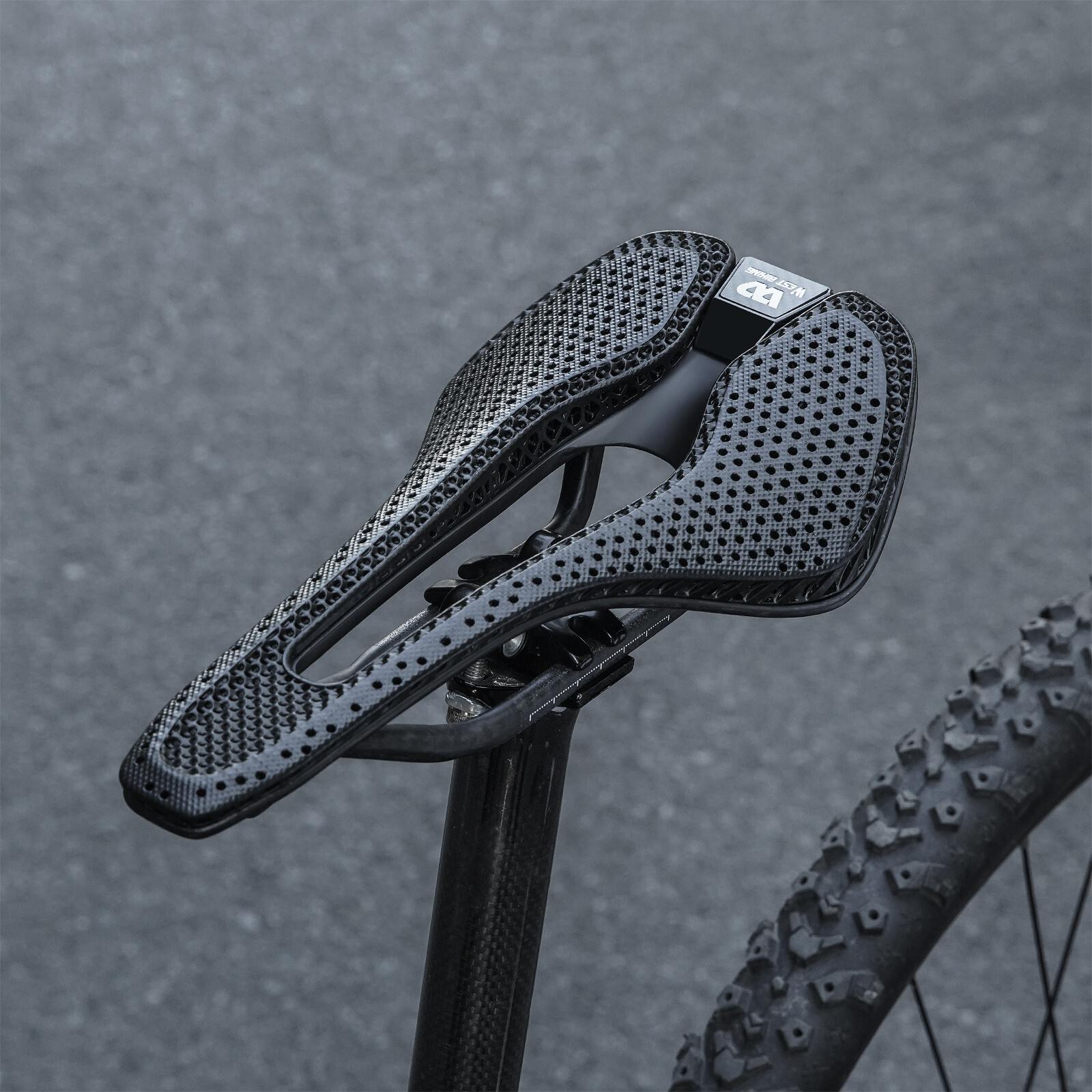WEST BIKING Carbon Fiber 3D Printed Saddle Road Bike Bicycle Hollow Cushion 185g