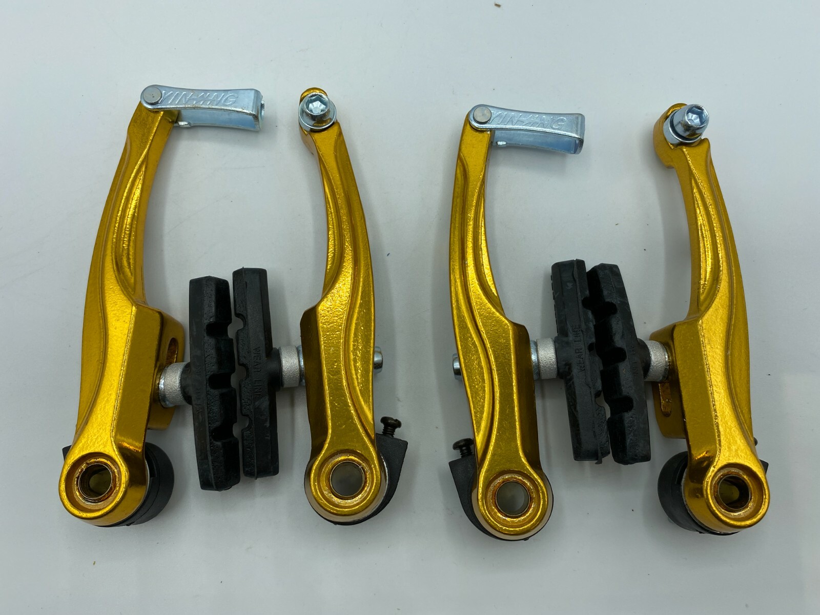Aluminum V Brake Complete Set Mountain Bike Road Bike Front & Rear MTB BMX GOLD