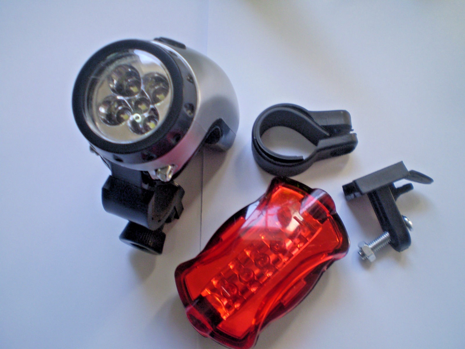 WOW NEW Bike Bicycle Waterproof 5 LED Head Light+5 LED Rear light US Seller