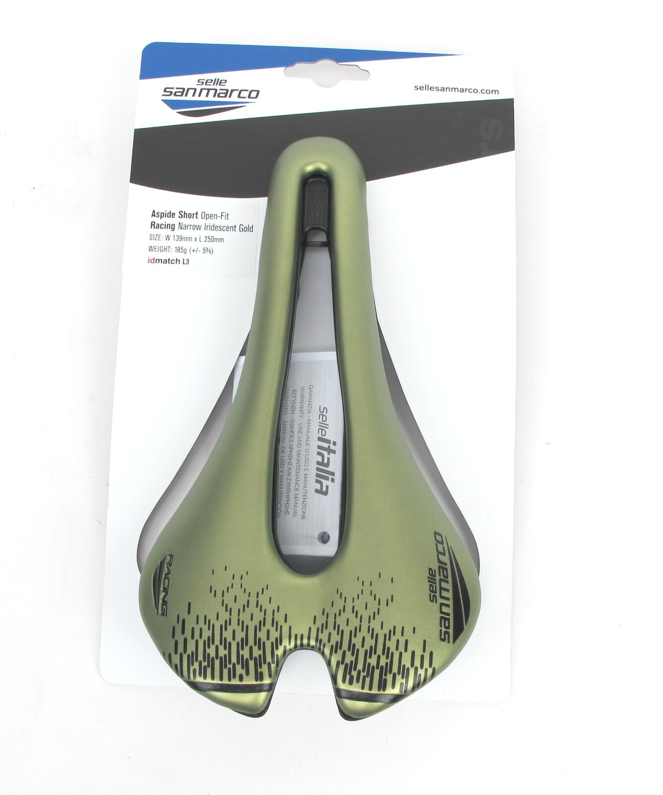 Selle San Marco Aspide Short Open-Fit Narrow Road Saddle Xsilite Gold $175 MSR