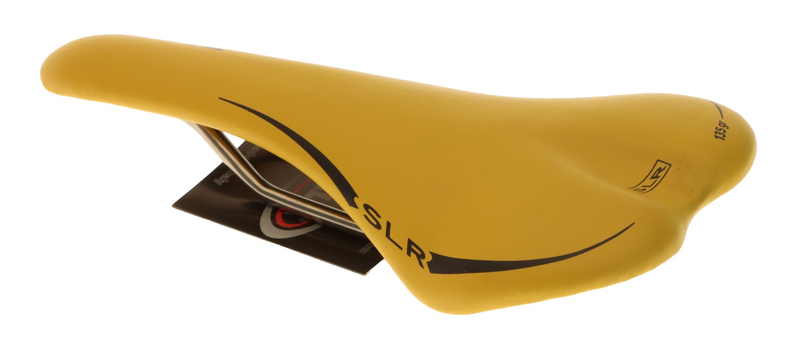 Selle Italia SLR Saddle Carbon Fiber Titanium Rails Yellow Leather NIB NOS NEW