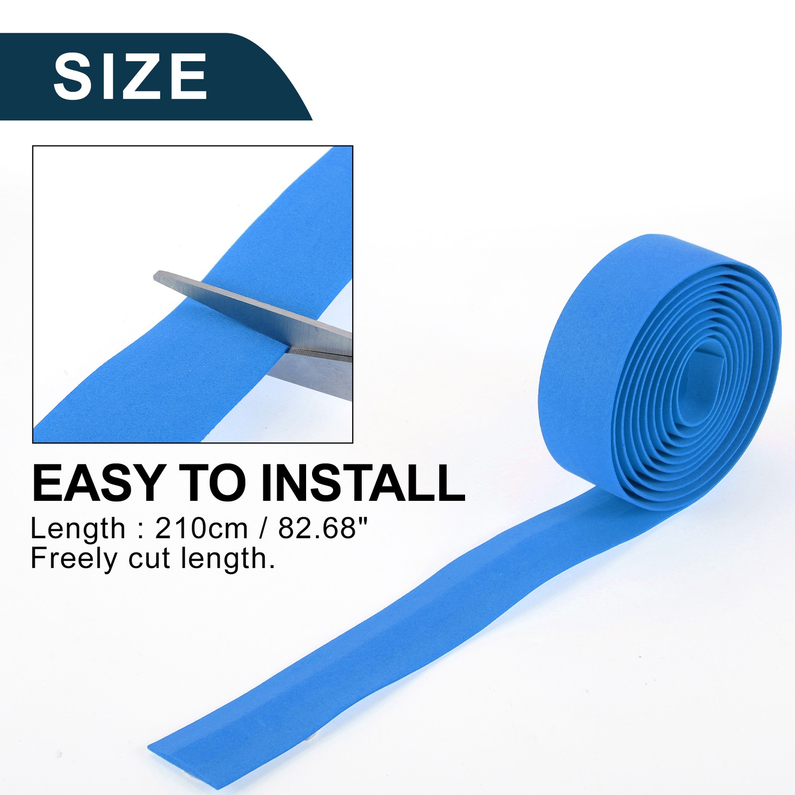 Bike Handlebar Tape Non-Slip Bicycle Handlebar Grip Tape Blue 1 Pair