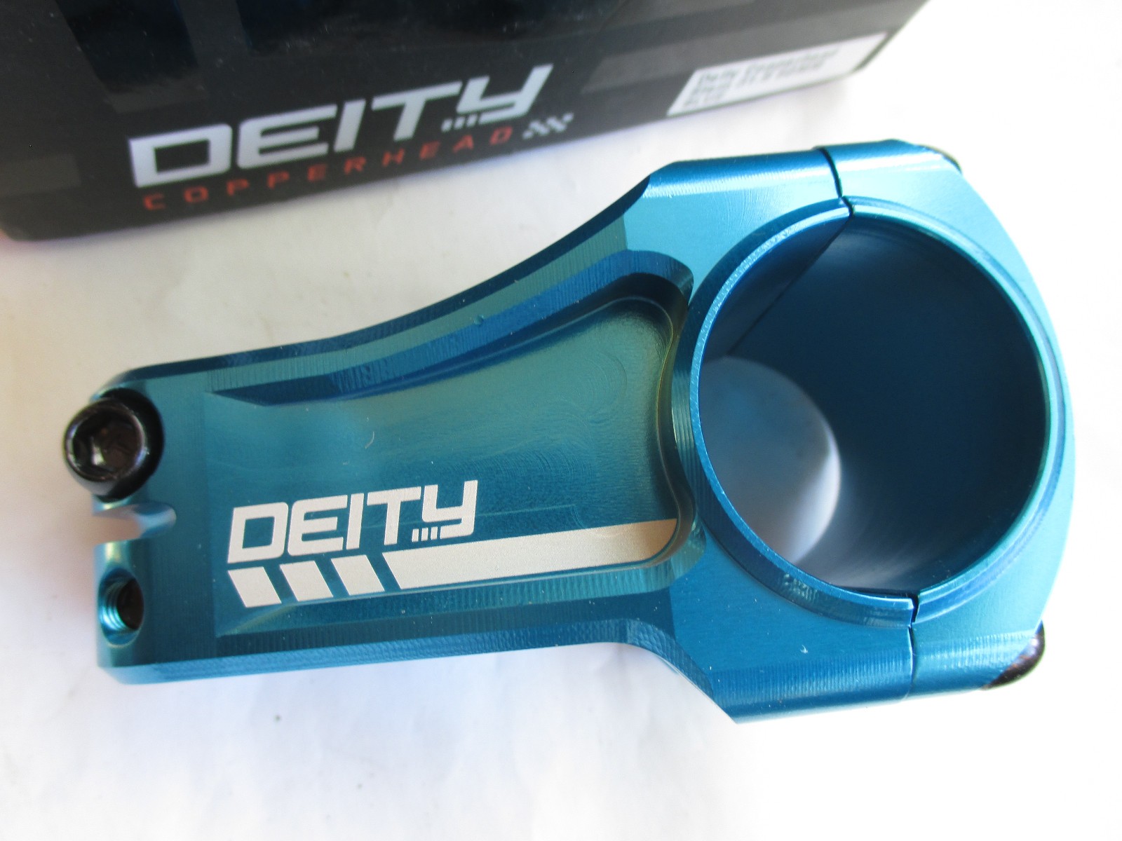 New Deity Copperhead Bike Stem, Blue, 31.8mm x 50mm Length