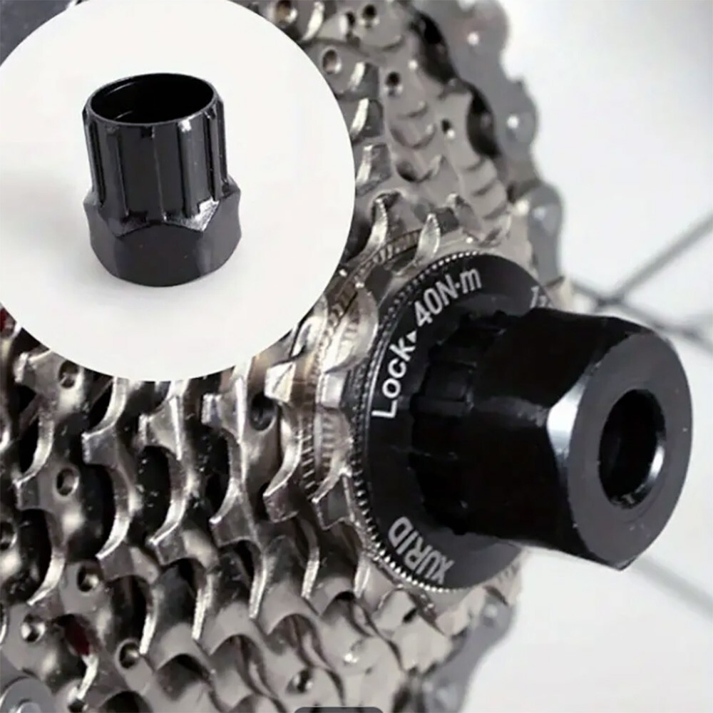 Black Bicycle Cassette Removal Tool – Works with all Shimano and SRAM Cassettes