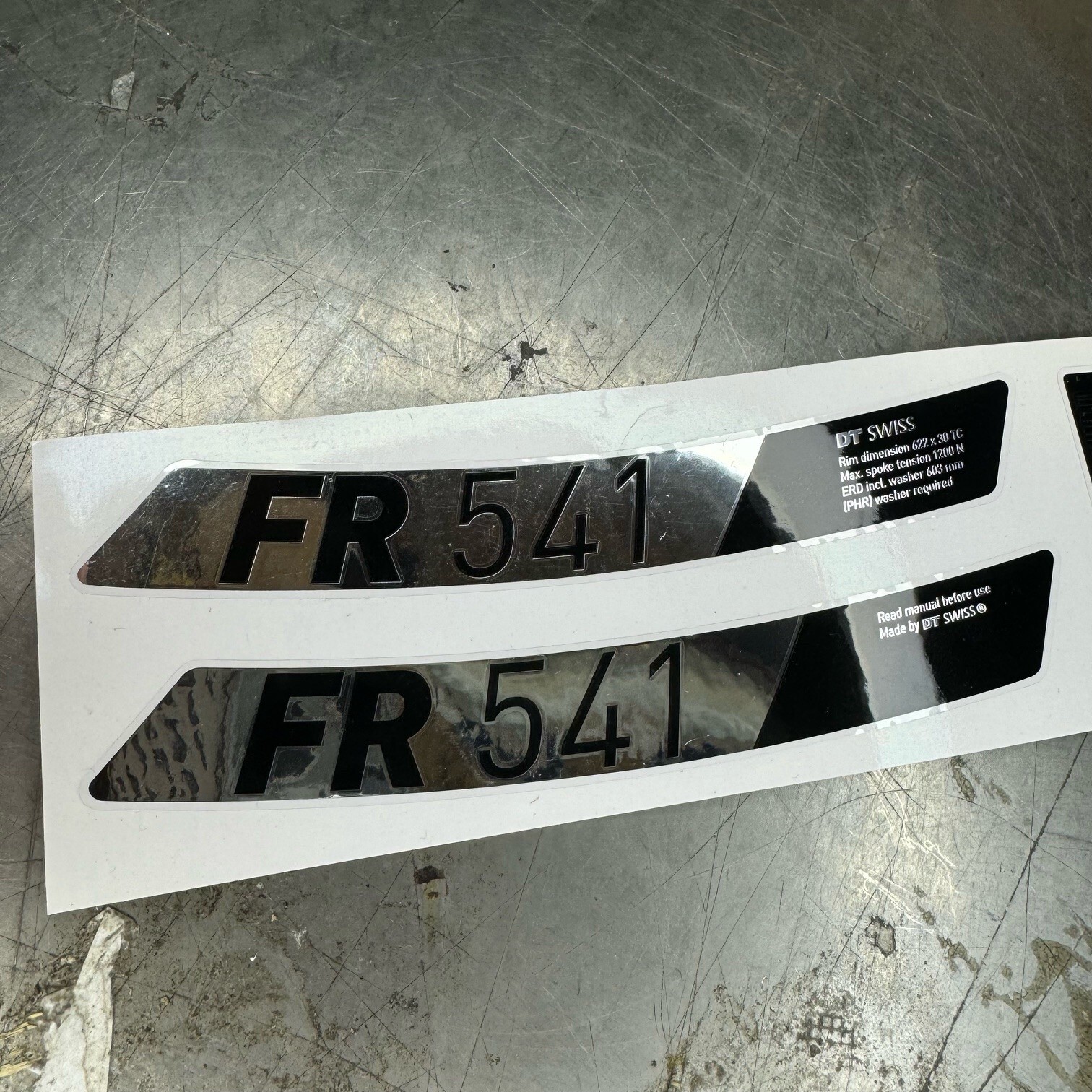 DT SWISS FR541 Rim decals Gold, Silver, Black