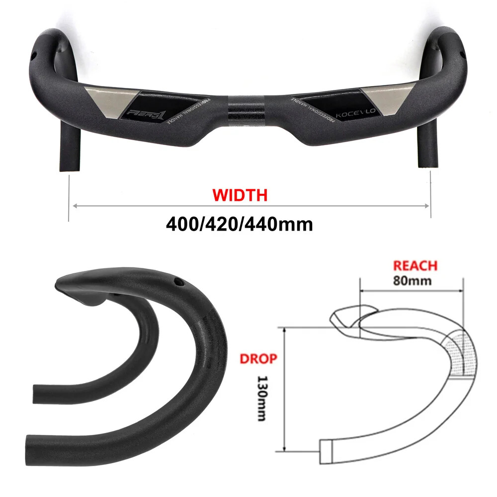3 Degree Internal Cable Routing Road Bicycle Handlebar Carbon Fiber Bent Bar